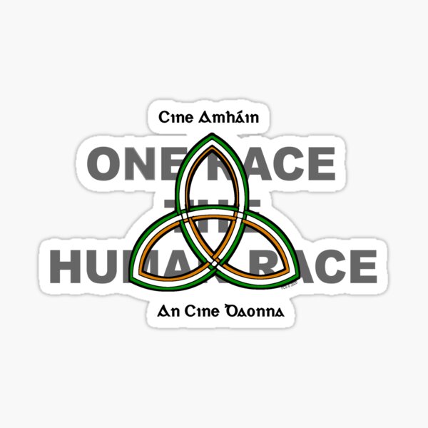 Cine Amháin An Cine Daoine/Gaeilge-Bearla Sticker
