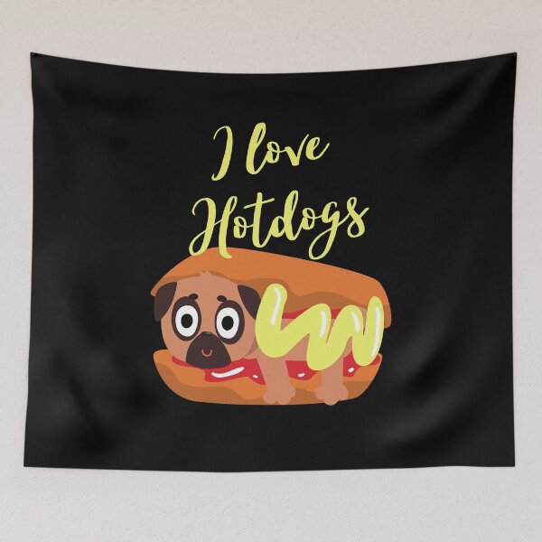 Item preview, Dog Hotdog Puppy Funny Smile Gift Food designed and sold by Two Left Hands Design.