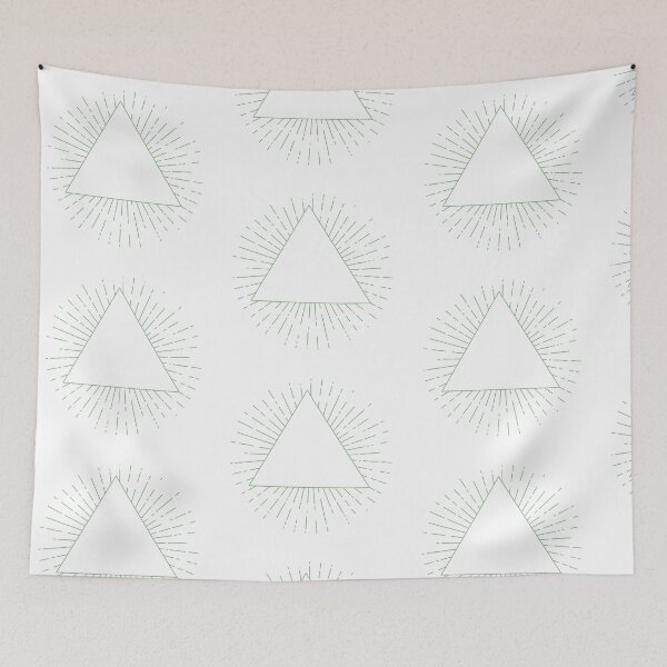 Item preview, Golden Green Triangle Simple Minimalist Design designed and sold by RoJor.
