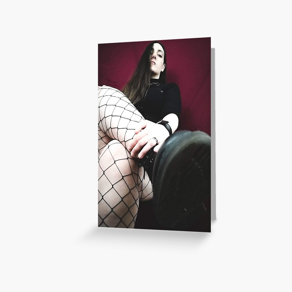 Miss Greaves on her throne Greeting Card