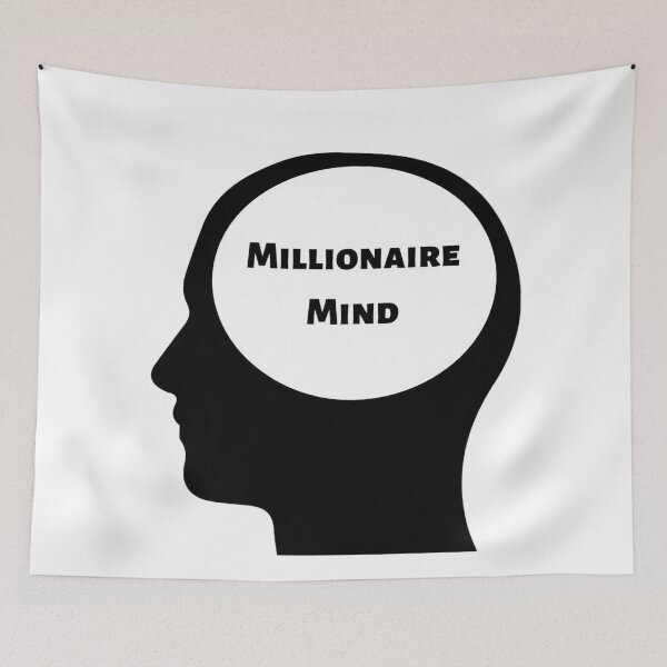 Item preview, Millionaire mind black and white think big designed and sold by Adri Graterol.