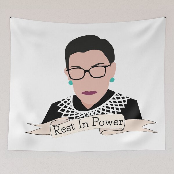 Item preview, RBG Ruth Bader Ginsburg Rest in Power Banner designed and sold by Mavy-liz.