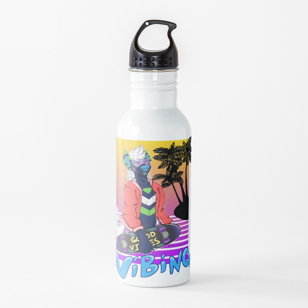 Vaporwave Vibing Water Bottle