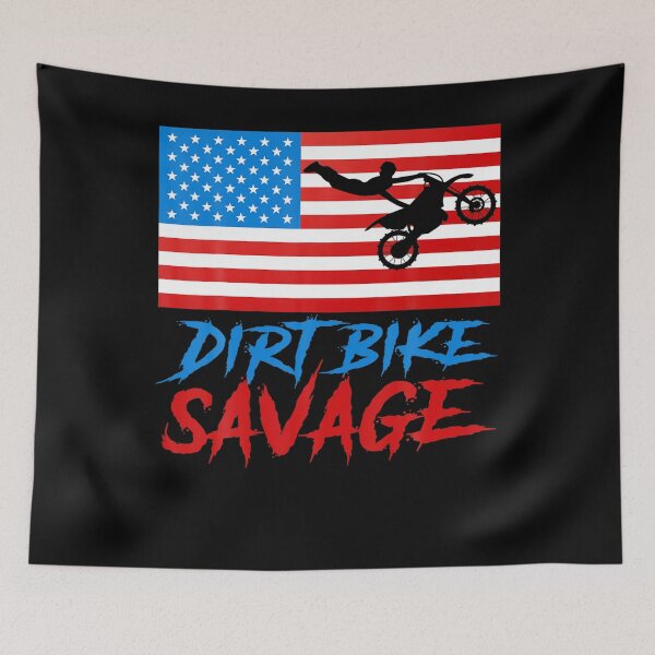 Item preview, USA Flag Dirt Bike Savage Motocross Rider Patriotic Racing designed and sold by RosaMapes.