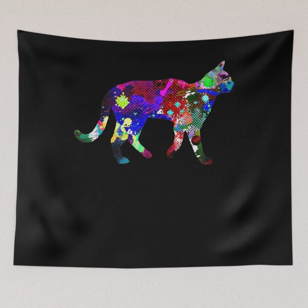 Item preview, Crazy Cat Lady Kitty Art with Paint Splatters designed and sold by RosaMapes.