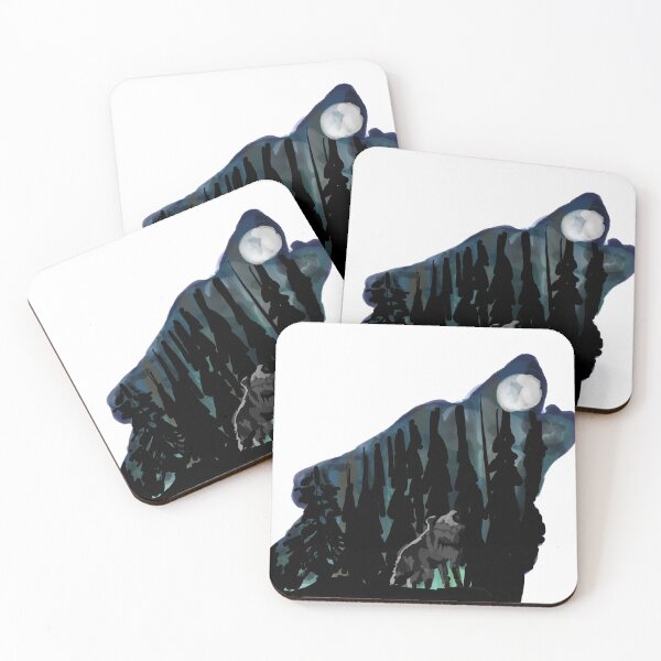 Item preview, Wolf Howling to the moon designed and sold by KatharineArt.