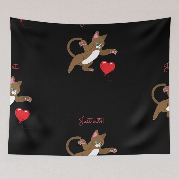 Item preview, Cat and balloon heart  Pet me designed and sold by Got-Ya-Bak.