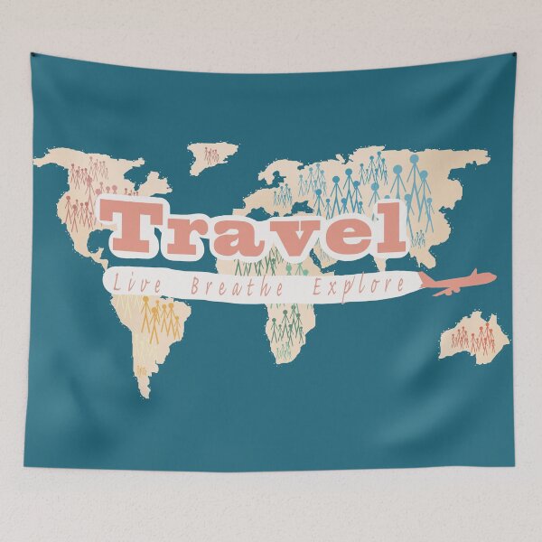 Item preview, Live, Breathe, Explore Map and Airplane designed and sold by HaanaSam.
