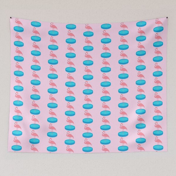 Item preview, Flamingo In the Pool pastel pink designed and sold by Digitaldingo.