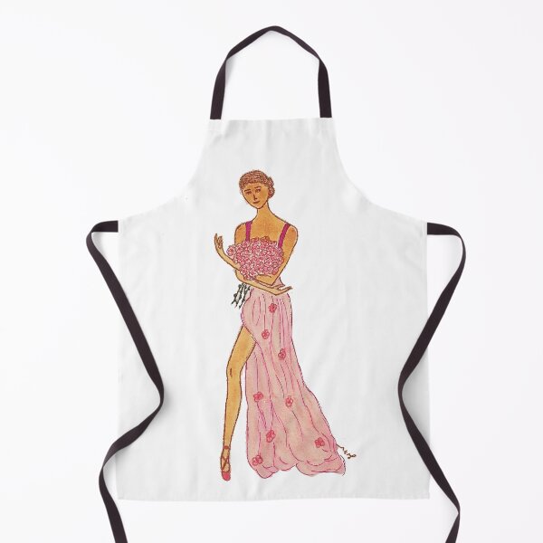 Item preview, Ballerina with pink flowers bouquet designed and sold by Liat Mor.