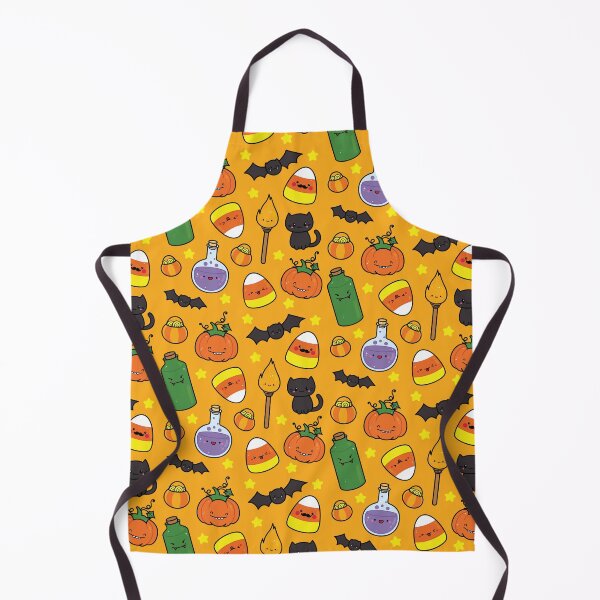 Item preview, Halloween Kawaii Pattern with Pumpkin Potions Candy and Cat by Tatyana Deniz designed and sold by Tatyana Deniz.