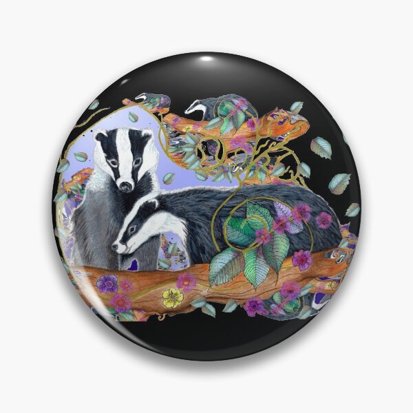Item preview, Badger Love (On Black) designed and sold by nocturne-design.