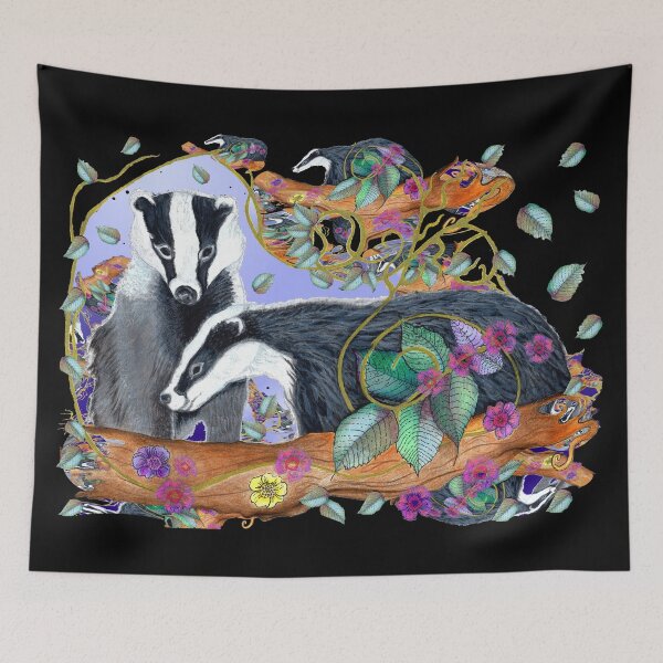 Item preview, Badger Love (On Black) designed and sold by nocturne-design.