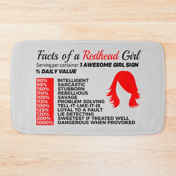 Item preview, Funny Redhead Girl Facts Red Hair Ginger Girl designed and sold by TopTeeShop.