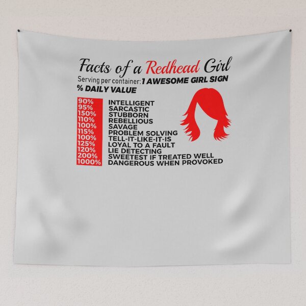 Item preview, Funny Redhead Girl Facts Red Hair Ginger Girl designed and sold by TopTeeShop.