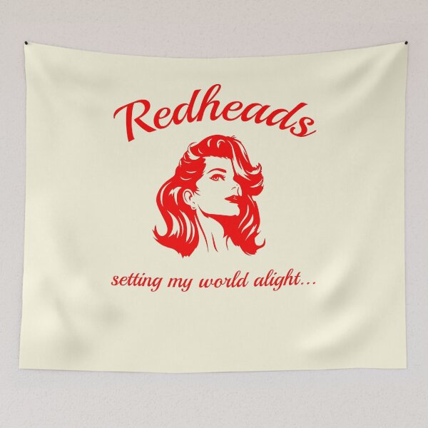 Item preview, Funny Proud Redheads Setting My World Alight Red Hair Ginger Girl designed and sold by TopTeeShop.