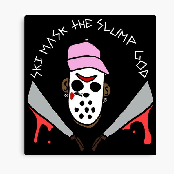 Download Ski Mask The Slump God Face Tattoo Portrait Canvas Print By Ediit Redbubble PSD Mockup Templates