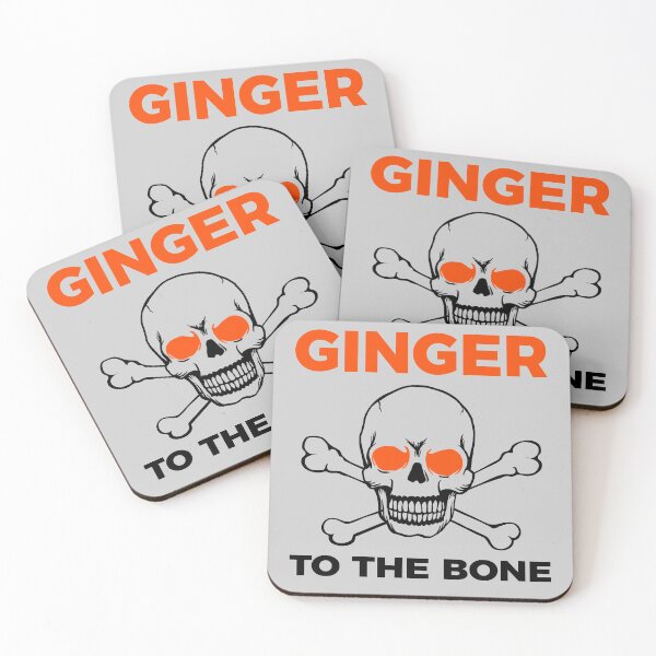 Item preview, Funny Proud Redheads Red Hair Girl Ginger To The Bone Skull designed and sold by TopTeeShop.