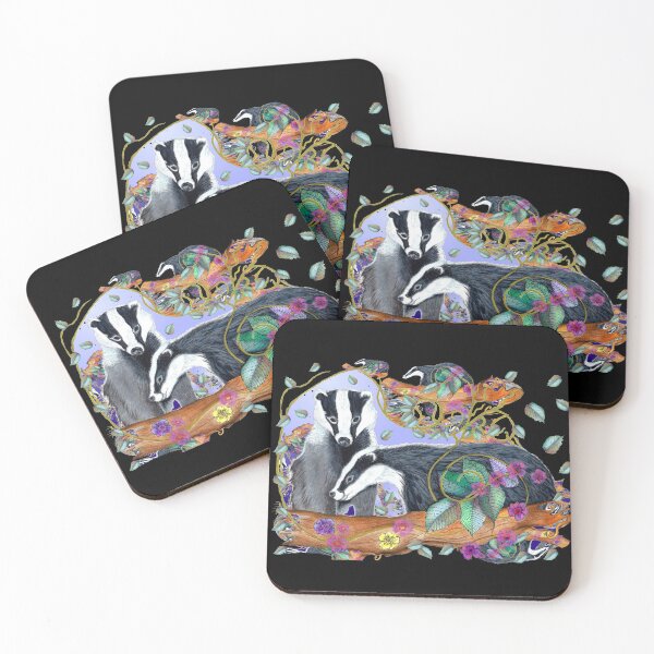 Item preview, Badger Love (On Black) designed and sold by nocturne-design.