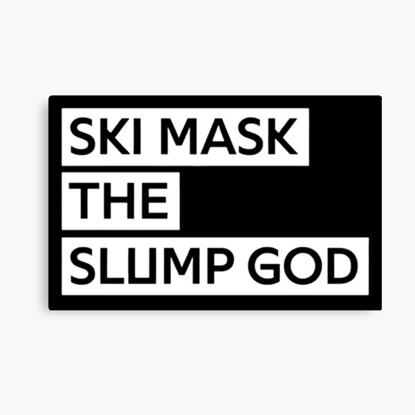 Download Ski Mask The Slump God Face Tattoo Portrait Canvas Print By Ediit Redbubble PSD Mockup Templates