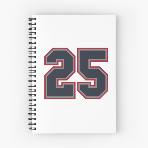 Item preview, 25 Navy Grey Red Sports Number Twenty-Five designed and sold by HelloFromAja.