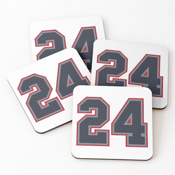 Item preview, 24 Navy Grey Red Sports Number Twenty-Four designed and sold by HelloFromAja.