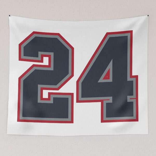 Item preview, 24 Navy Grey Red Sports Number Twenty-Four designed and sold by HelloFromAja.