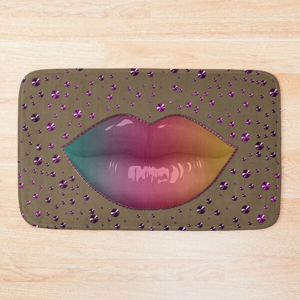 Item preview, Rainbow colorful pastel makeup kissing lips lipstick - Lolita designed and sold by GlamourChick.