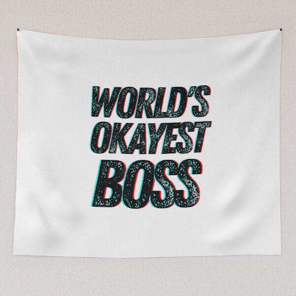 Item preview, Worlds Okayest Boss designed and sold by The Little Wood Cottage.