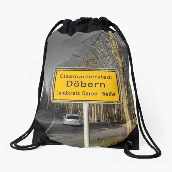 Place name sign Döbern Drawstring Bag