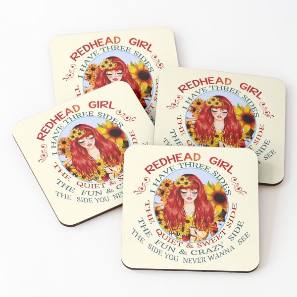 Item preview, Funny Redhead Girl I Have Three Sides Red Hair Ginger Girl designed and sold by TopTeeShop.