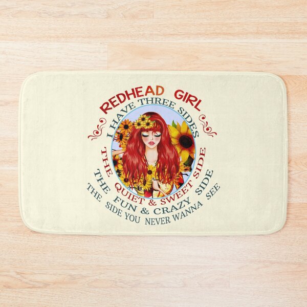 Item preview, Funny Redhead Girl I Have Three Sides Red Hair Ginger Girl designed and sold by TopTeeShop.