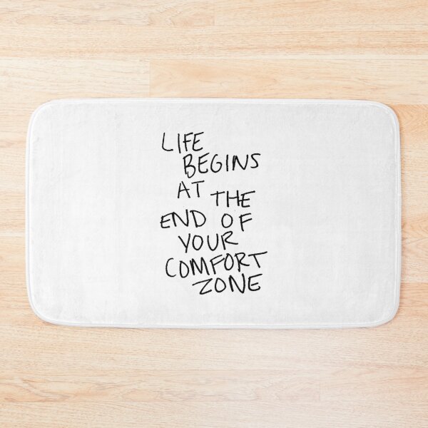 Item preview, Life Begins At The End Of Your Comfort Zone - Motivational Calligraphy Art designed and sold by WolfSpiritCo.