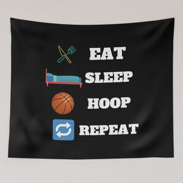 Item preview, Eat Sleep Hoop Repeat designed and sold by Quadghouls.