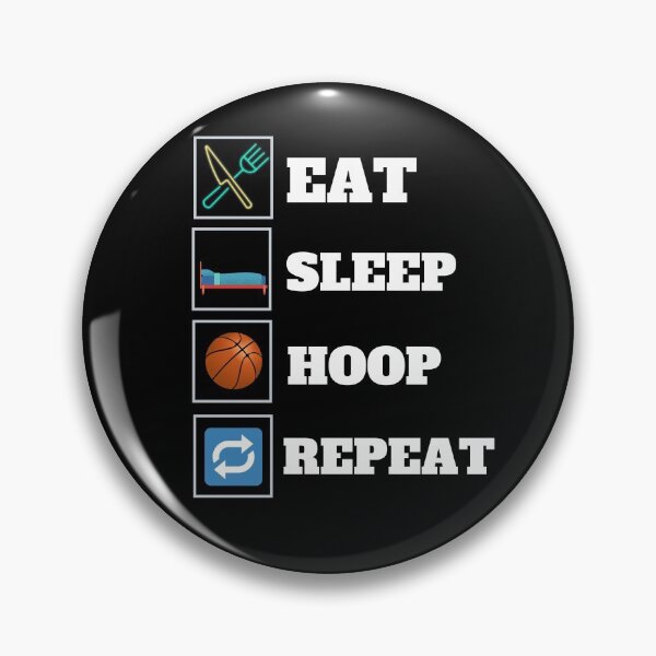 Item preview, Eat Sleep Hoop Repeat designed and sold by Quadghouls.