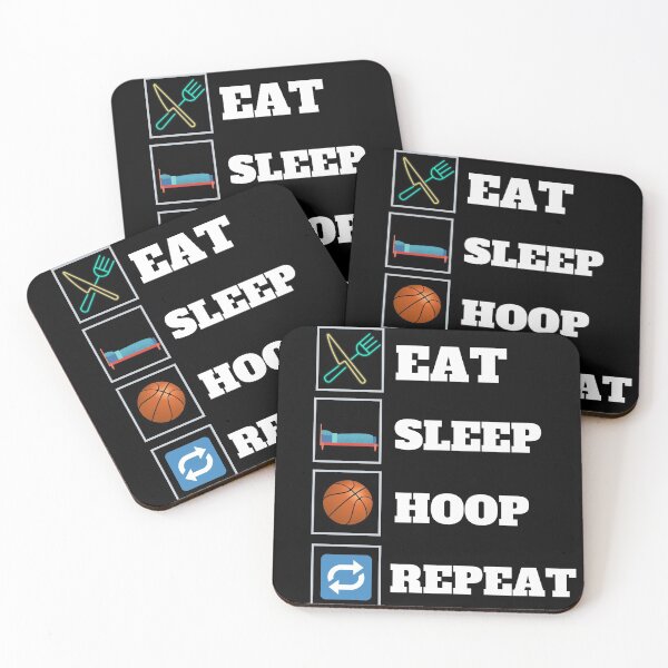 Item preview, Eat Sleep Hoop Repeat designed and sold by Quadghouls.
