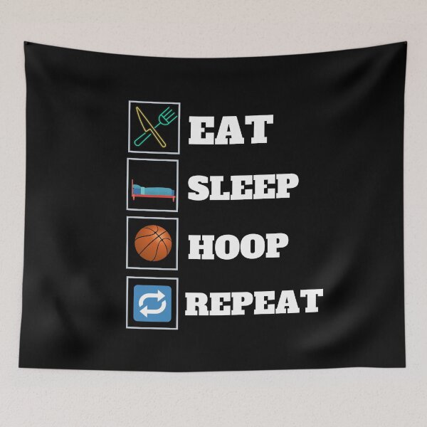 Item preview, Eat Sleep Hoop Repeat designed and sold by Quadghouls.