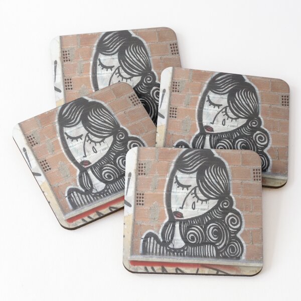Item preview, Graffiti Street art Woman shedding a tear sticker,laptop sticker, designed and sold by MyStreetArts.