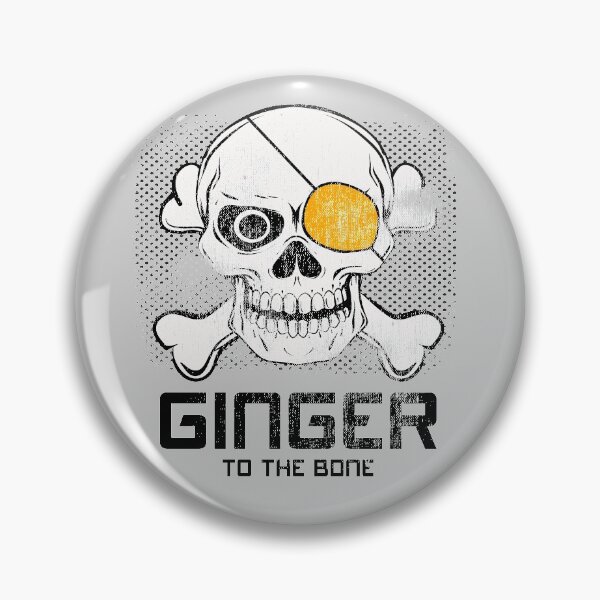 Item preview, Funny Proud Redheads Red Hair Girl Ginger To The Bone Skull designed and sold by TopTeeShop.