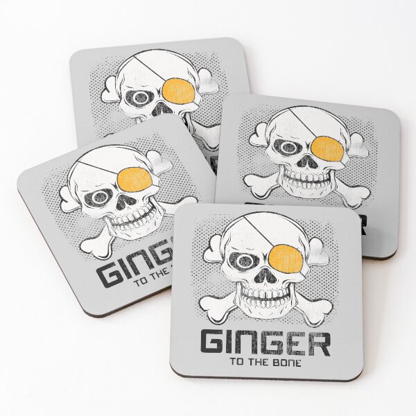 Item preview, Funny Proud Redheads Red Hair Girl Ginger To The Bone Skull designed and sold by TopTeeShop.