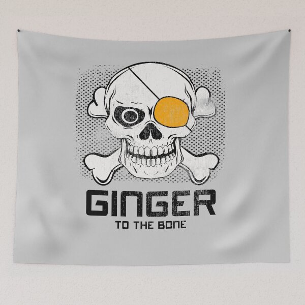 Item preview, Funny Proud Redheads Red Hair Girl Ginger To The Bone Skull designed and sold by TopTeeShop.