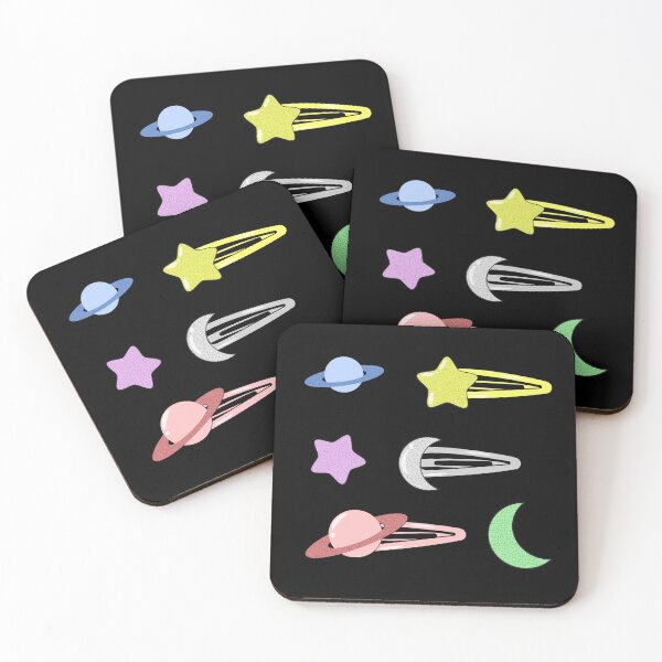 Item preview, hairclips pastel galaxy sparkle pack designed and sold by Artyselley.