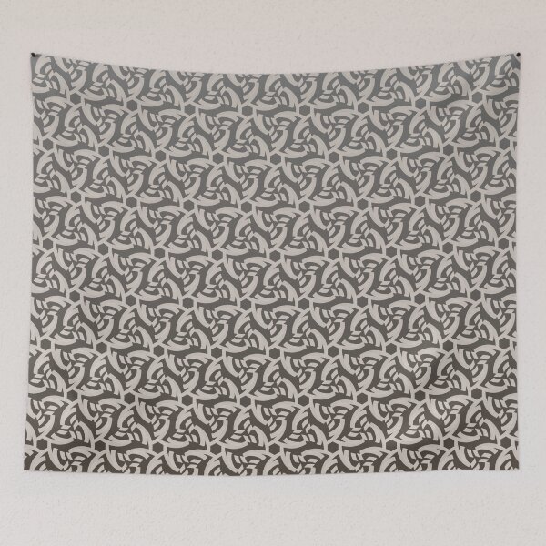 Item preview, Gradient taupe with a cool cream lace pattern designed and sold by PetaJaneHome.