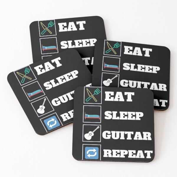 Item preview, Eat Sleep Guitar Repeat designed and sold by Quadghouls.