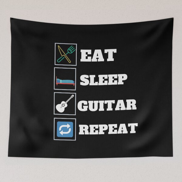 Item preview, Eat Sleep Guitar Repeat designed and sold by Quadghouls.