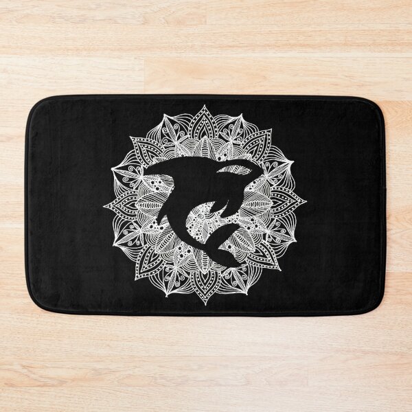 Item preview, White Mandala Circle Orca designed and sold by Sebastian Grafmann.