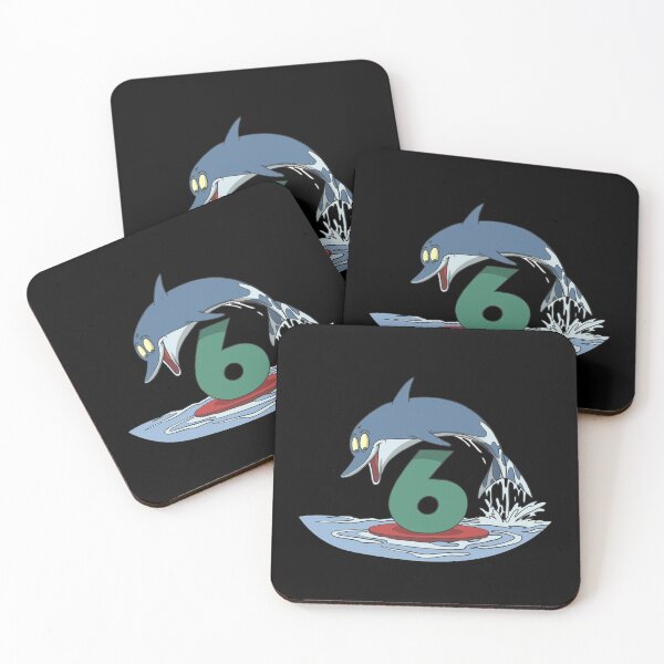 Item preview, Dolphin children's 6th birthday designed and sold by Monkey Ful.