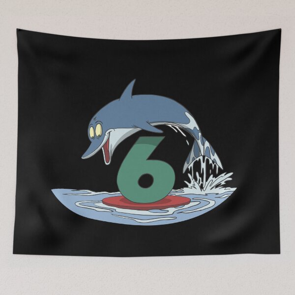 Item preview, Dolphin children's 6th birthday designed and sold by Monkey Ful.
