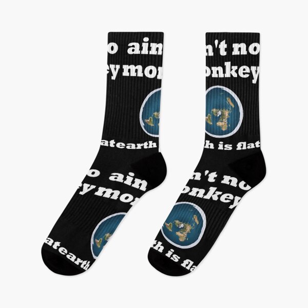 Item preview, ain't no mokey EARTH IS FLAT T-shirt Design! designed and sold by noahs-shop.
