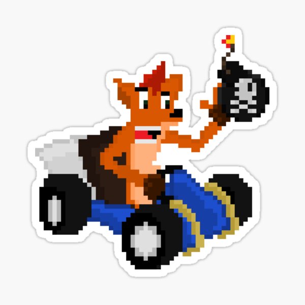 Crash Bandicoot Stickers Redbubble - crash kirby decal roblox